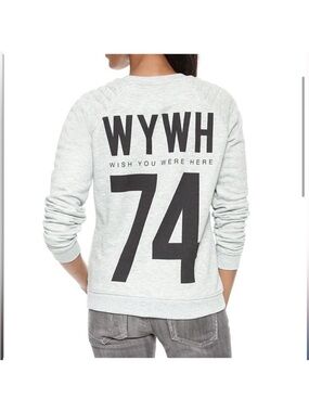 Zoe Karssen WYWH 74 Sweatshirt Grey Heather Size L NWT